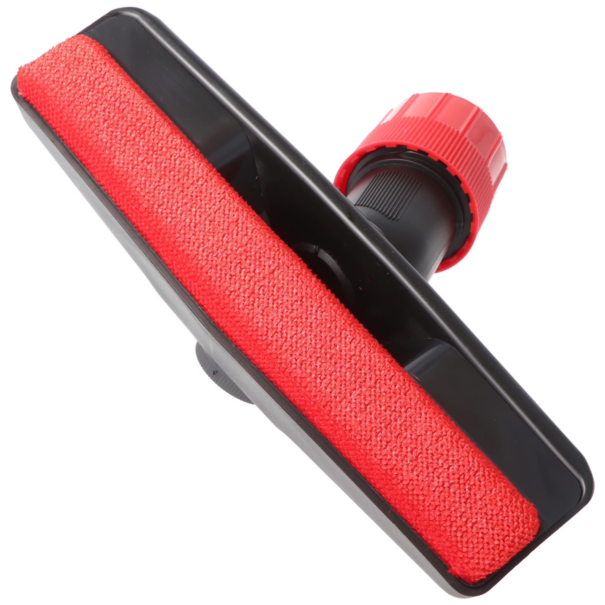 Buse de sol en poils d'animaux pour aspirateur avec raccord rond 30 mm / 32 mm / 35 mm / 37 mm rouge / noir