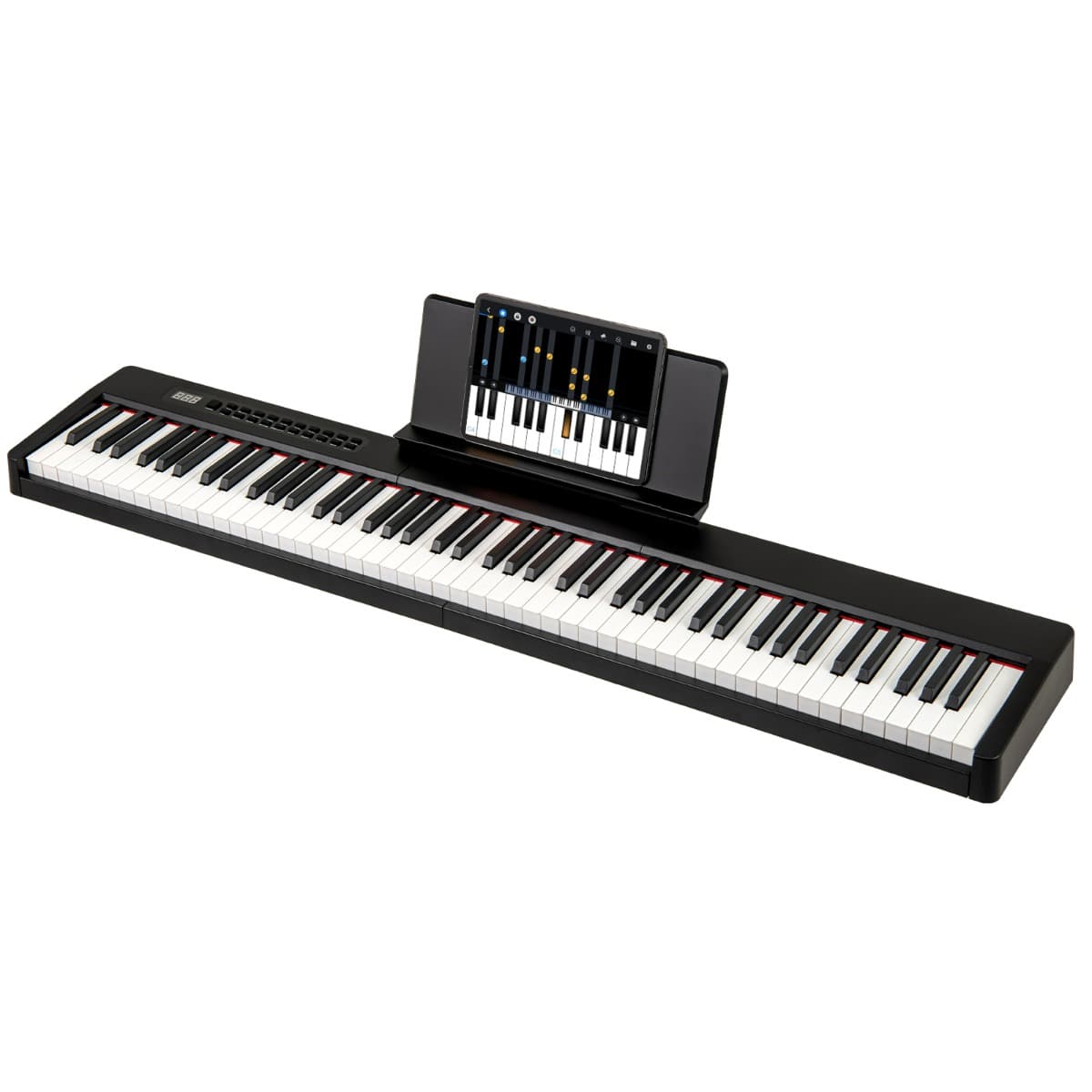 CostwayClavier de Piano à 88 Touches Piano Électrique de Taille Complète avec Source Audio DREAM Française Pédale Sustain Pupitre Noir
