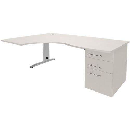 Bureau AsymÃ©trique 180 Cm Retour G. Av Caiss. Porteur T.2318