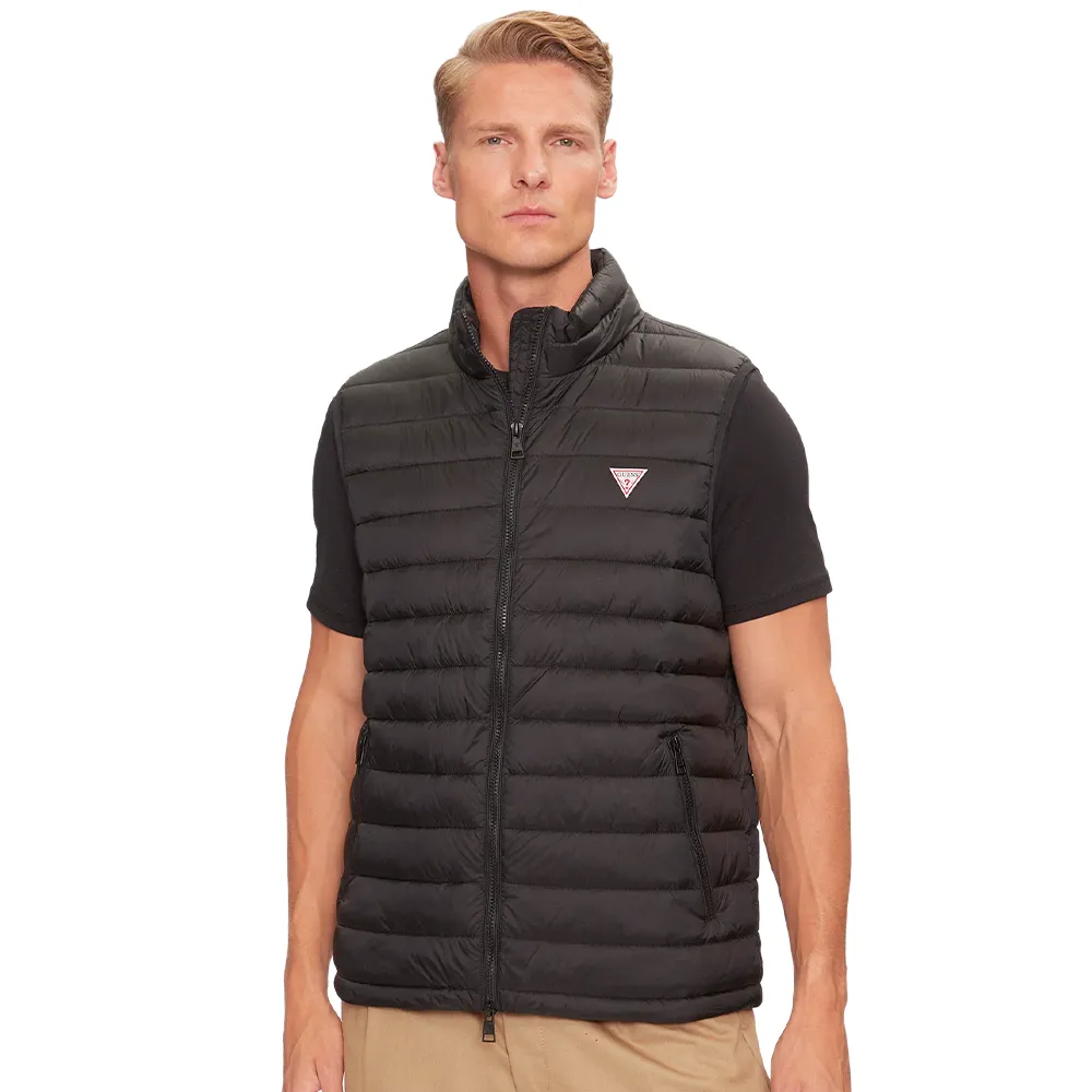 Doudoune sans manche Guess Mini triangle Homme Noir