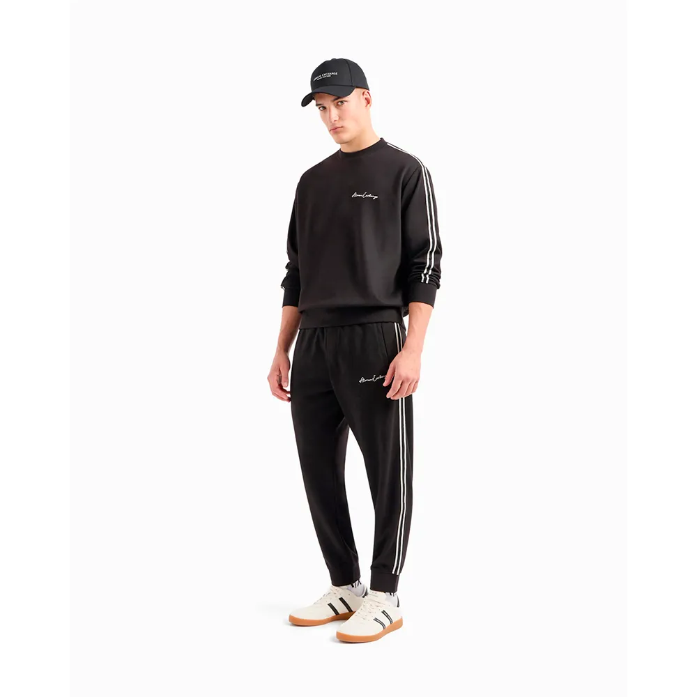 Sweat Armani Exchange signature Homme Noir
