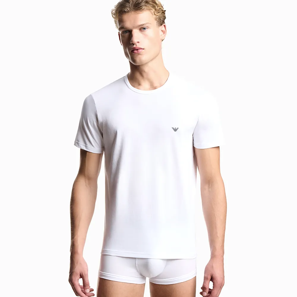 T shirt Emporio Armani Signature Homme Blanc