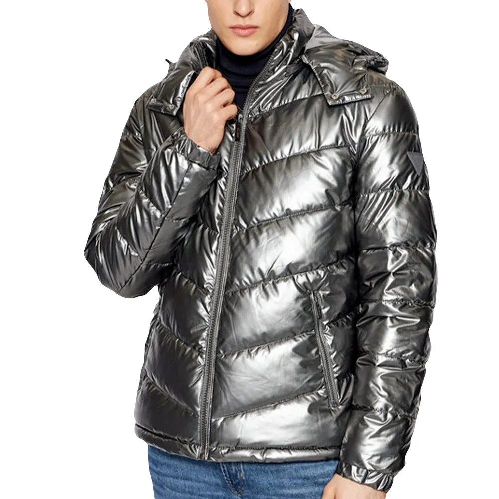 Doudoune Guess Classic silver Homme Argent