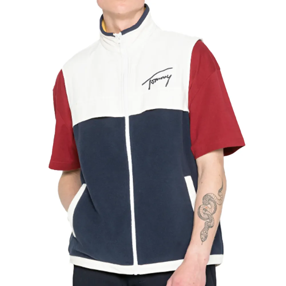 Veste Tommy Jeans Mix media retro Homme Bleu