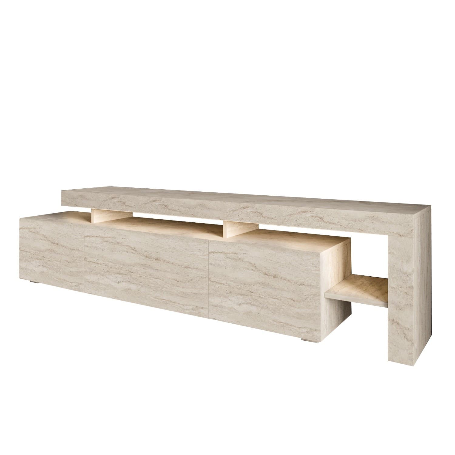 Meuble TV en bois "Beliz" 192 x 37 x 53 cm - Blanc