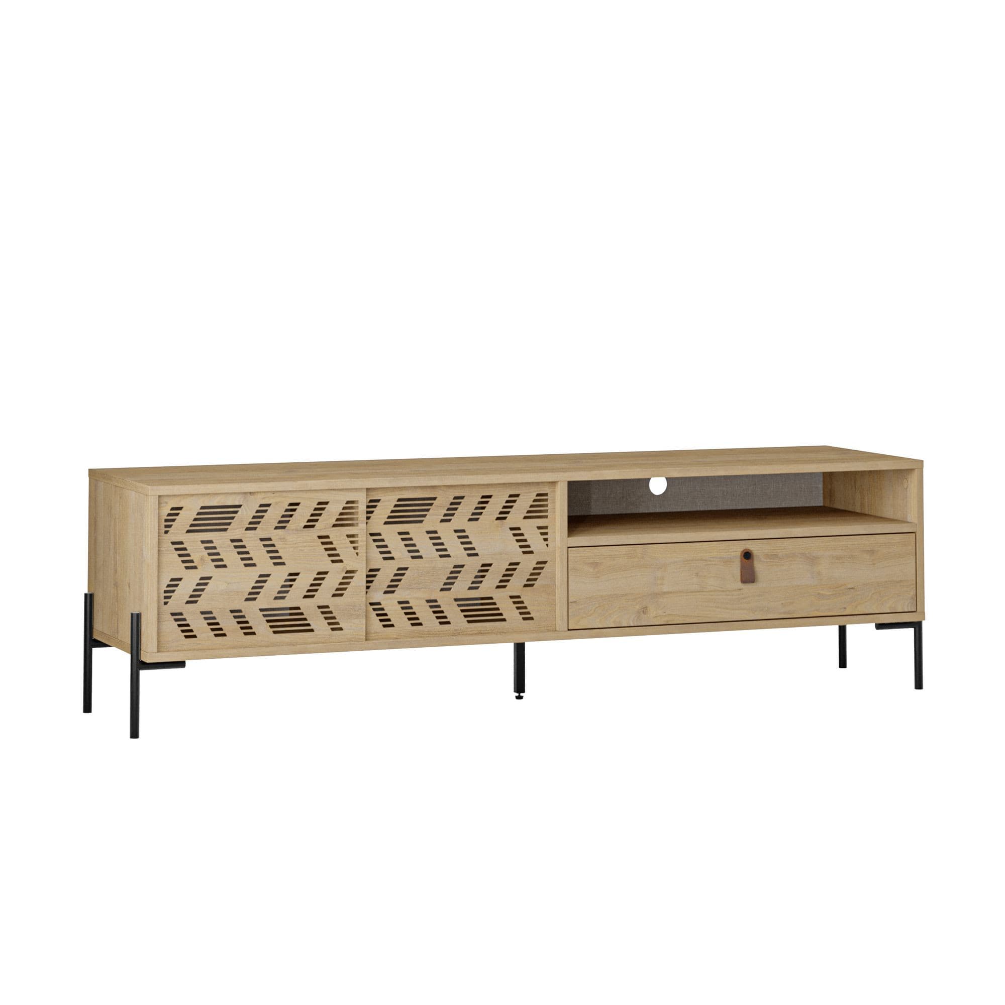 Meuble TV en bois "Dionysos" - 170 x 45 x 48 cm - Beige