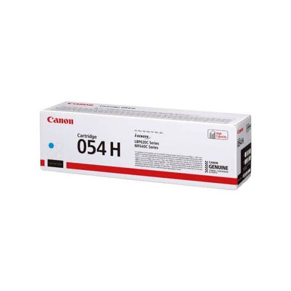 Canon 054H cartouche de toner haute capacité cyan d'origine de 2300 pages - 3027C002