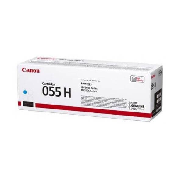 Canon 055H cartouche de toner haute capacité cyan d'origine de 5900 pages - 3019C002