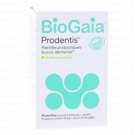 BIOGAIA Prodentis Pastilles probiotiques bucco-dentaires x30 pastilles pomme