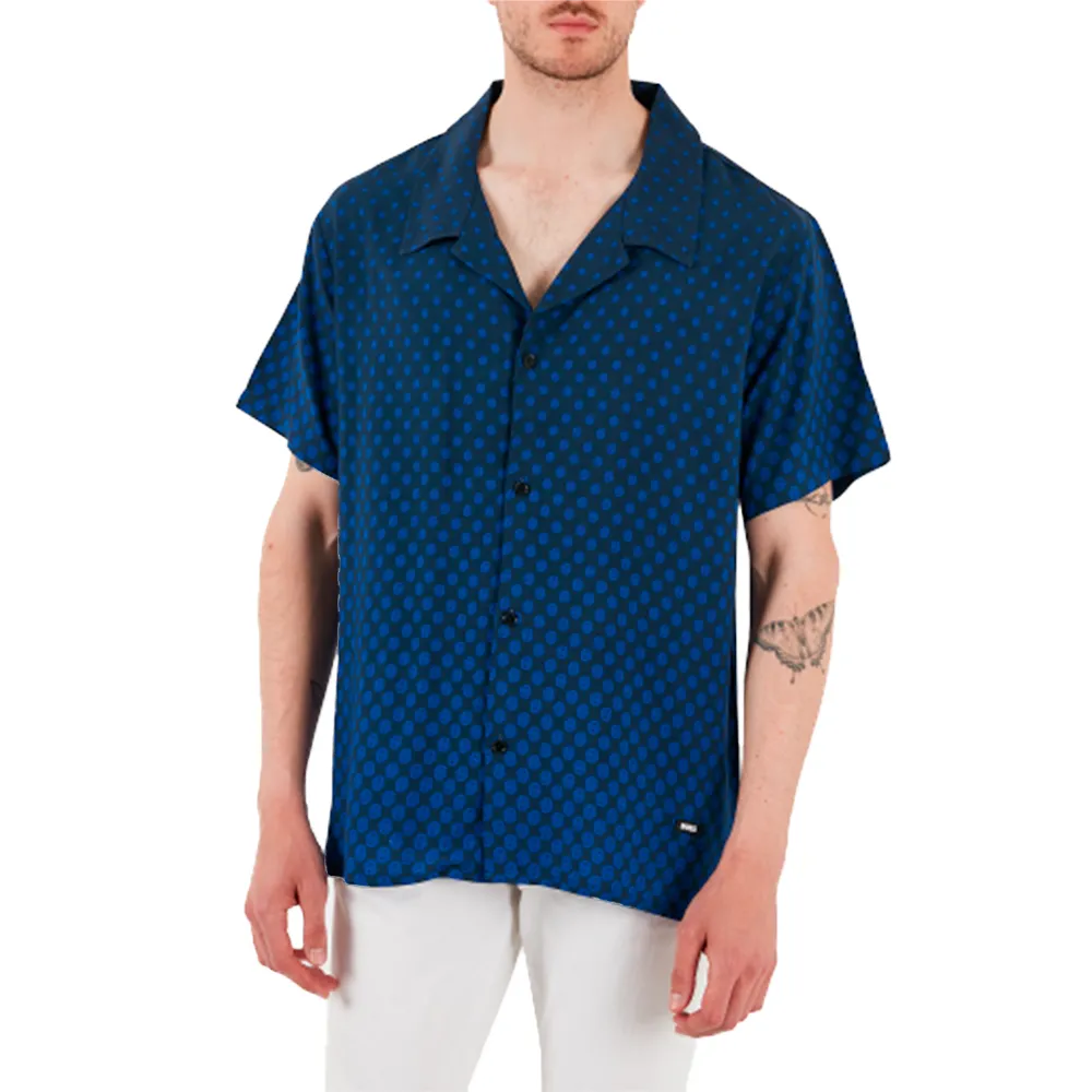 Chemise Hugo florale Homme Bleu