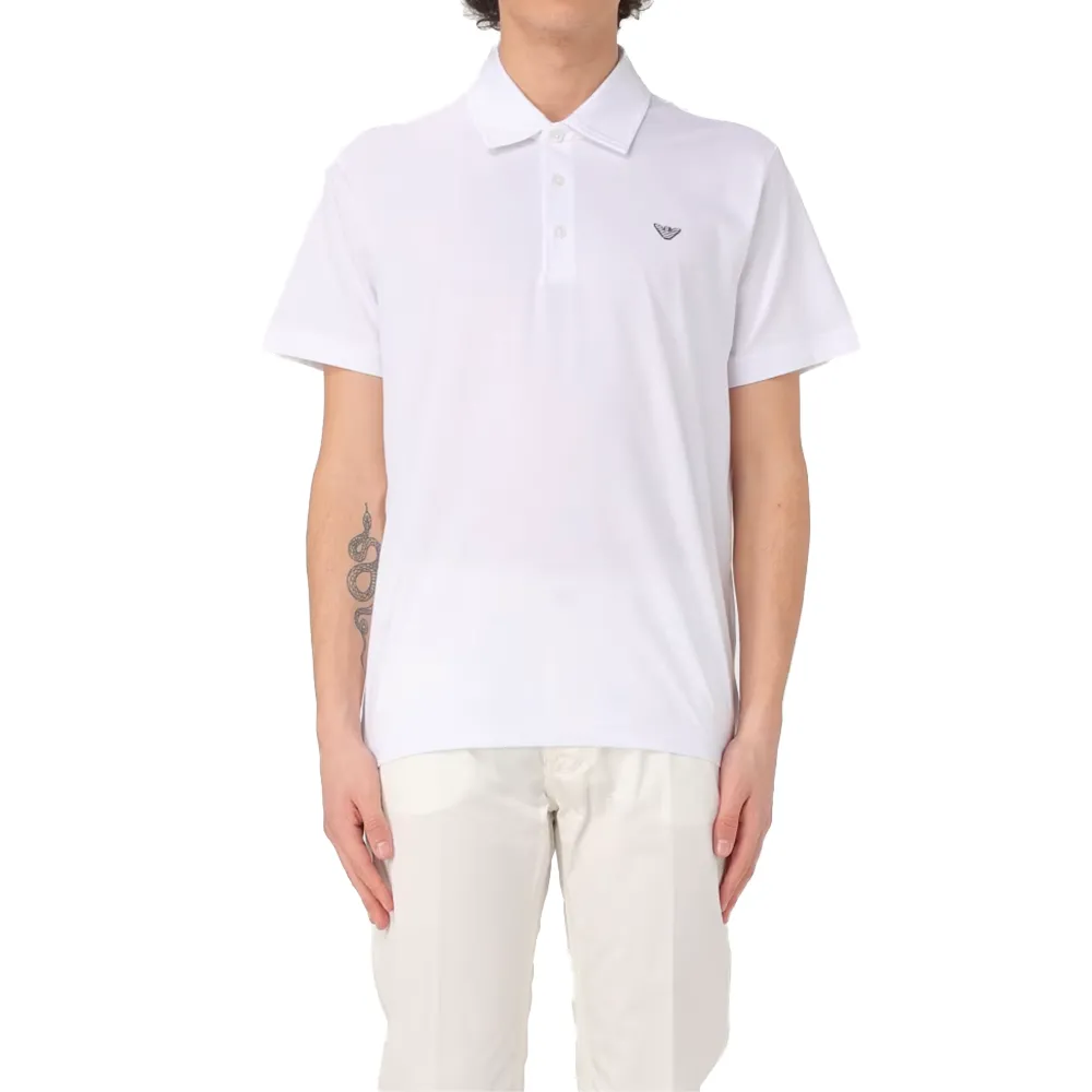 Polo Emporio Armani Eagle GA Homme Blanc